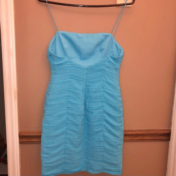 Free People X Fame and Partners Damita Ruched Mini Dress Blue Size 2 - Picture 4 of 7